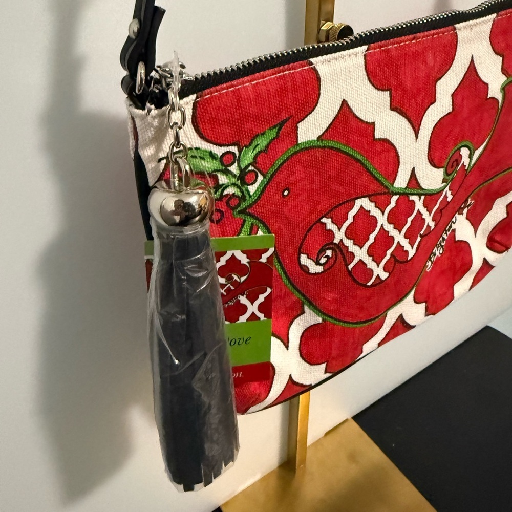 Brighton Red & White Love Dove Wristlet Clutch - Picture 12 of 12